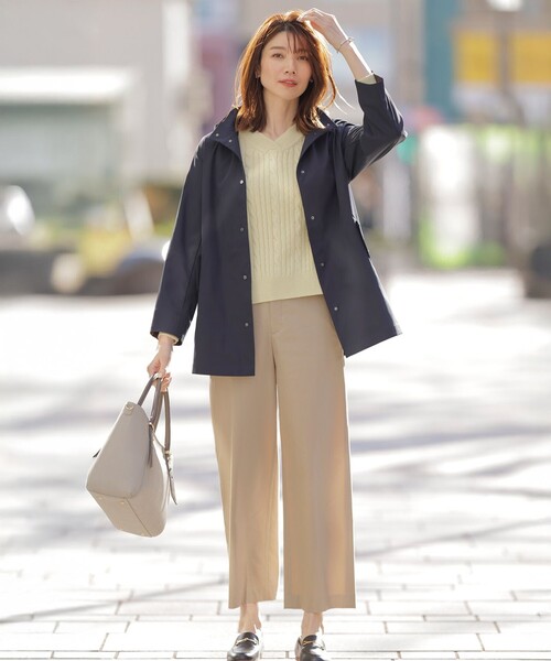 J.PRESS(ジェイプレス)の「【セットアップ対応・洗える】セルロースリネンストレッチ ワイド パンツ(その他パンツ・レディース・ベージュ系/ライトグレー系/ネイビー系/グレー系/ホワイト系・T15/T17/T13)」の6枚目の写真