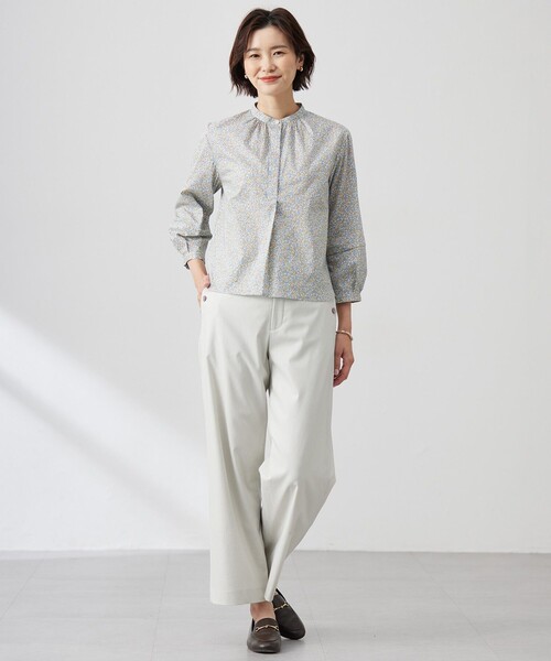 J.PRESS(ジェイプレス)の「【セットアップ対応・洗える】セルロースリネンストレッチ ワイド パンツ(その他パンツ・レディース・ベージュ系/ライトグレー系/ネイビー系/グレー系/ホワイト系・T15/T17/T13)」の13枚目の写真