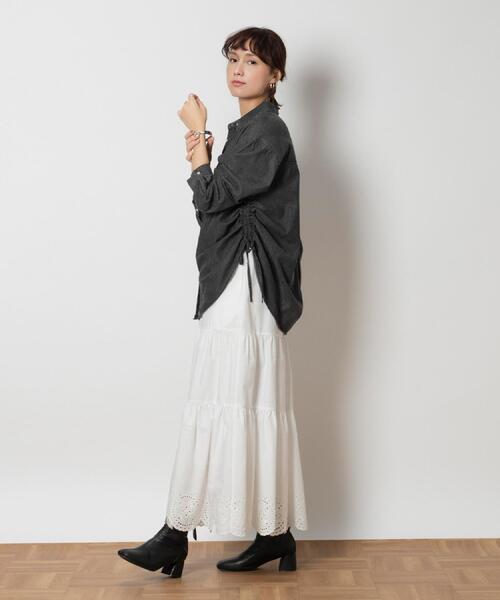 SOMETHING(サムシング)の「SOMETHING(サムシング)【レディース】【WEB限定】ギャザーデニムシャツ(シャツ/ブラウス・レディース・ブラック・S/M)」の22枚目の写真