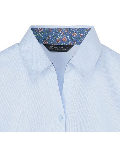 TOKYO SHIRTS(トウキョウシャツ)の「透け防止 形態安定ノーアイロン スキッパー 長袖ビジネスワイシャツ(ビジネスシャツ・レディース・ブルー・M/XL/XS/S/L/LL)」の3枚目の写真