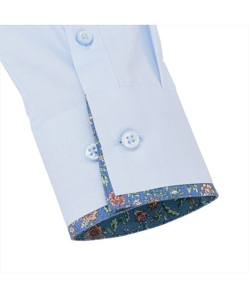 TOKYO SHIRTS(トウキョウシャツ)の「透け防止 形態安定ノーアイロン スキッパー 長袖ビジネスワイシャツ(ビジネスシャツ・レディース・ブルー・M/XL/XS/S/L/LL)」の4枚目の写真