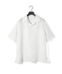 MIDIUMISOLID Men’s レノクロスオープンカラーシャツ