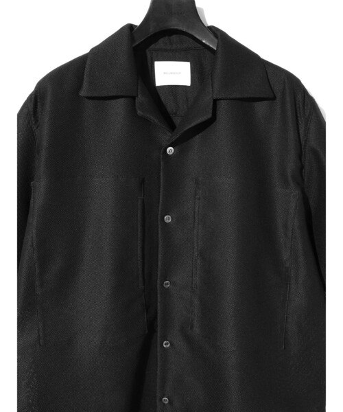 MIDIUMISOLID(ミディウミソリッド)の「MIDIUMISOLID Men’s レノクロスオープンカラーシャツ(シャツ/ブラウス・メンズ・ブラック/オフホワイト・48)」の15枚目の写真