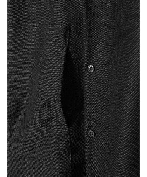 MIDIUMISOLID(ミディウミソリッド)の「MIDIUMISOLID Men’s レノクロスオープンカラーシャツ(シャツ/ブラウス・メンズ・ブラック/オフホワイト・48)」の17枚目の写真