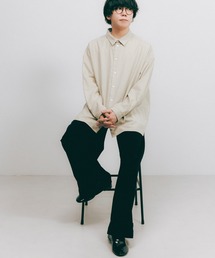 NANO universe | 「Te Ni Wo Ha」nano・universe×片岡 健太(sumika)別注/11ozブラックデニムワイドパンツ(デニムパンツ)