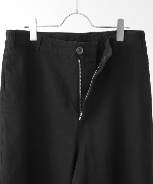 NANO universe（ナノユニバース）の「「Te Ni Wo Ha」nano・universe×片岡 健太(sumika)別注/11ozブラックデニムワイドパンツ（デニムパンツ・メンズ・ブラック・S/M/L/XL/XS）」の12枚目の写真