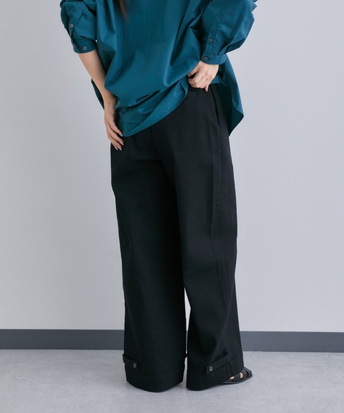 片岡 健太（sumika）ブラックデニムワイドパンツ OneMall provides Zozotown products: 「Te Ni Wo Ha」nano