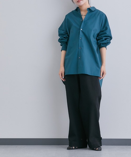 NANO universe（ナノユニバース）の「「Te Ni Wo Ha」nano・universe×片岡 健太(sumika)別注/11ozブラックデニムワイドパンツ（デニムパンツ・メンズ・ブラック・S/M/L/XL/XS）」の7枚目の写真