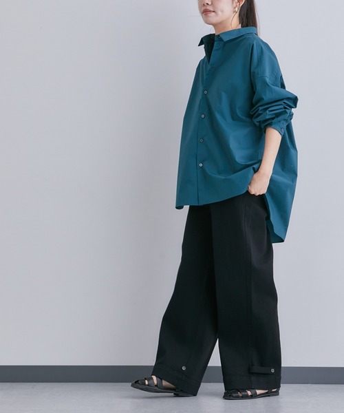 NANO universe（ナノユニバース）の「「Te Ni Wo Ha」nano・universe×片岡 健太(sumika)別注/11ozブラックデニムワイドパンツ（デニムパンツ・メンズ・ブラック・S/M/L/XL/XS）」の8枚目の写真