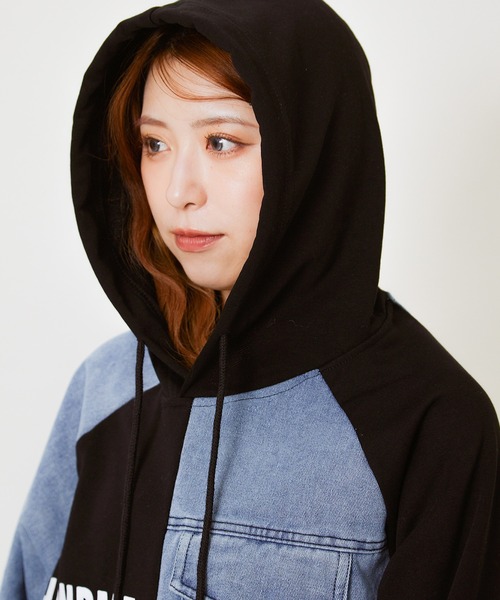 セール】デニム使いロゴ裏毛パーカー（パーカー）｜GORGE（ゴージ）の