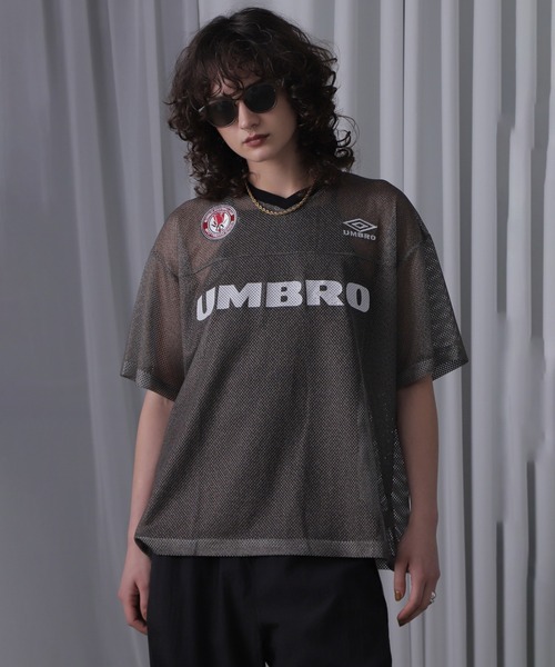 UMBRO ROSE BUDネイビー メッシュTシャツ UMBRO（アンブロ）の「(UMBRO×ROSE BUD)<ROSE BUD限定>ハーフ