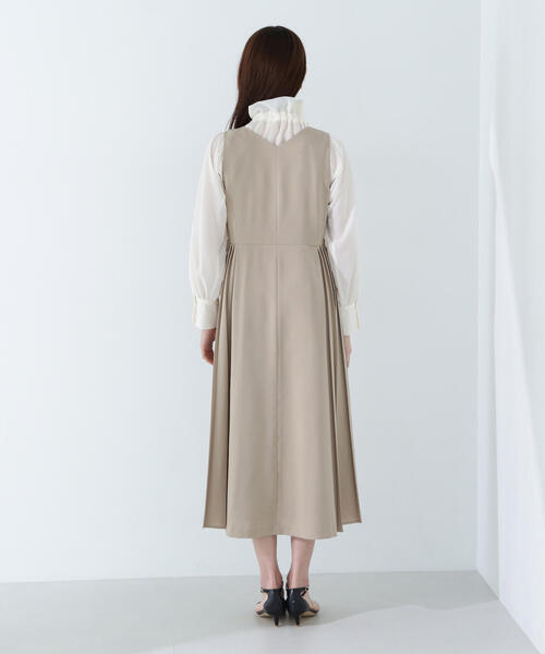 NATURAL BEAUTY BASIC（ナチュラルビューティーベーシック）の「◇ 【美人百花掲載】サイドプリーツジャンスカ（ジャンパースカート・レディース・ベージュ/チャコールグレー/ネイビー・MEDIUM/SMALL/P/S）」の19枚目の写真