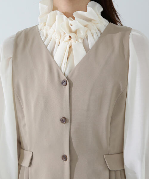 NATURAL BEAUTY BASIC（ナチュラルビューティーベーシック）の「◇ 【美人百花掲載】サイドプリーツジャンスカ（ジャンパースカート・レディース・ベージュ/チャコールグレー/ネイビー・MEDIUM/SMALL/P/S）」の20枚目の写真