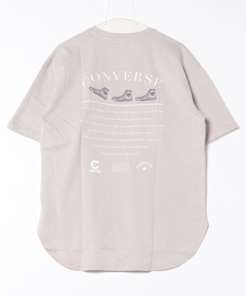CONVERSE(コンバース)の「CONVERSE 裾ラウンド刺繍 五分袖Tシャツ(Tシャツ/カットソー・レディース・オフホワイト/チャコールグレー/ベージュ・M/L)」の11枚目の写真