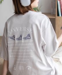 CONVERSE 裾ラウンド刺繍 五分袖Ｔシャツ