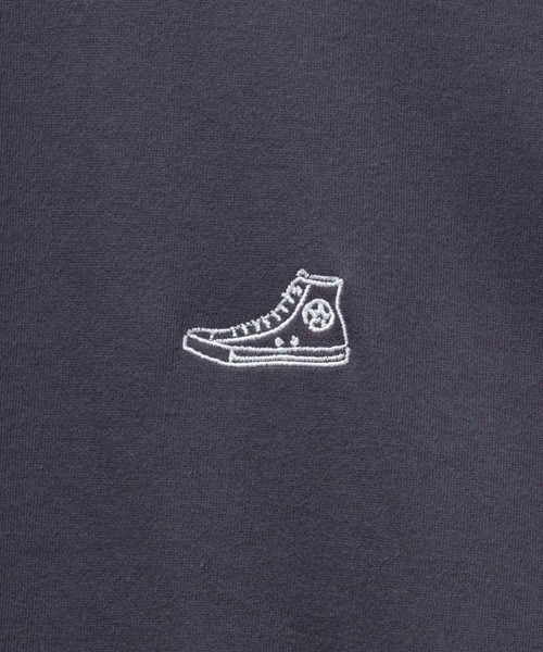 CONVERSE(コンバース)の「CONVERSE 裾ラウンド刺繍 五分袖Tシャツ(Tシャツ/カットソー・レディース・オフホワイト/チャコールグレー/ベージュ・M/L)」の19枚目の写真