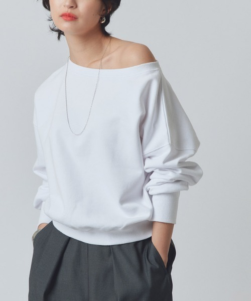 RASW（ラス）の「[RASW]ボートネックスウェット（スウェット・レディース・杢グレー/オフホワイト・M/L）」の11枚目の写真