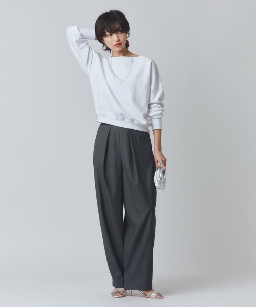 RASW（ラス）の「[RASW]ボートネックスウェット（スウェット・レディース・杢グレー/オフホワイト・M/L）」の16枚目の写真