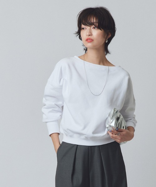 RASW（ラス）の「[RASW]ボートネックスウェット（スウェット・レディース・杢グレー/オフホワイト・M/L）」の17枚目の写真