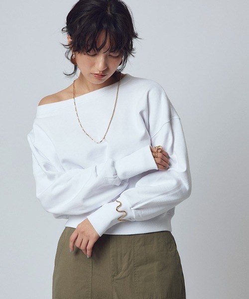 RASW（ラス）の「[RASW]ボートネックスウェット（スウェット・レディース・杢グレー/オフホワイト・M/L）」の20枚目の写真