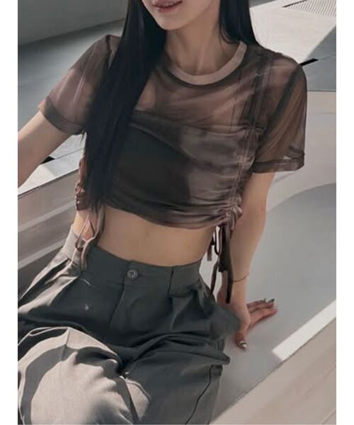 MURUA（ムルーア）の「グラデーションシアートップス（Tシャツ/カットソー・レディース・ブラック/ブルー/ブラウン/その他・FREE）」の18枚目の写真