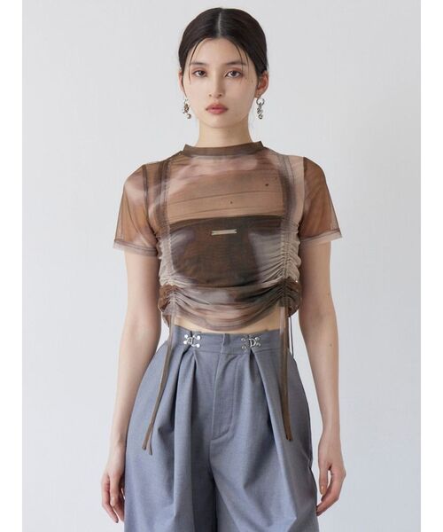 MURUA（ムルーア）の「グラデーションシアートップス（Tシャツ/カットソー・レディース・ブラック/ブルー/ブラウン/その他・FREE）」の19枚目の写真