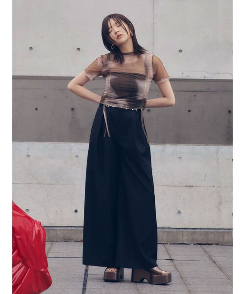 MURUA（ムルーア）の「グラデーションシアートップス（Tシャツ/カットソー・レディース・ブラック/ブルー/ブラウン/その他・FREE）」の20枚目の写真