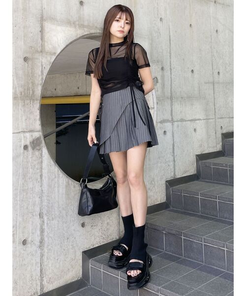 MURUA（ムルーア）の「グラデーションシアートップス（Tシャツ/カットソー・レディース・ブラック/ブラウン/ブルー/その他・FREE）」の6枚目の写真