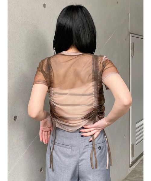 MURUA（ムルーア）の「グラデーションシアートップス（Tシャツ/カットソー・レディース・ブラック/ブラウン/ブルー/その他・FREE）」の8枚目の写真