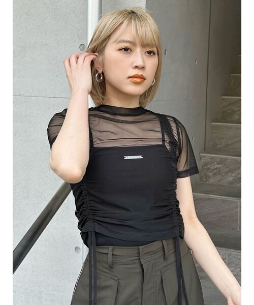 MURUA（ムルーア）の「グラデーションシアートップス（Tシャツ/カットソー・レディース・ブラック/ブラウン/ブルー/その他・FREE）」の10枚目の写真