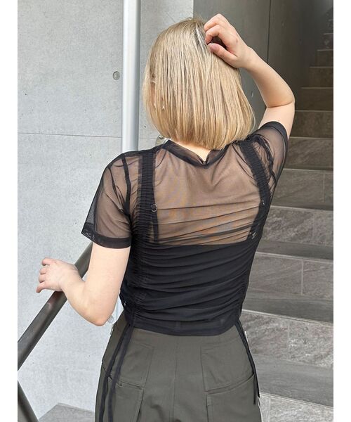 MURUA（ムルーア）の「グラデーションシアートップス（Tシャツ/カットソー・レディース・ブラック/ブラウン/ブルー/その他・FREE）」の11枚目の写真