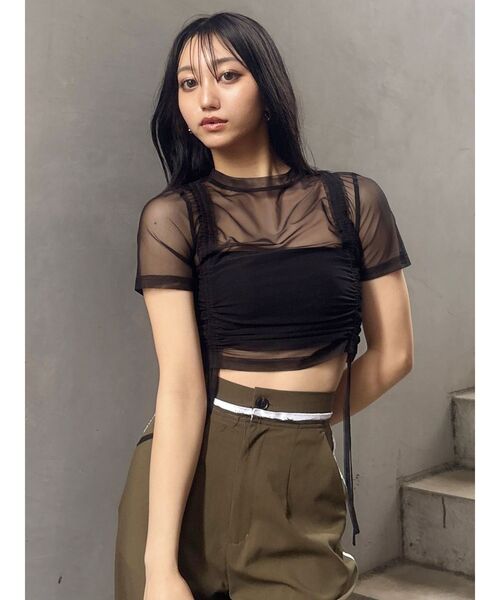 MURUA（ムルーア）の「グラデーションシアートップス（Tシャツ/カットソー・レディース・ブラック/ブラウン/ブルー/その他・FREE）」の16枚目の写真