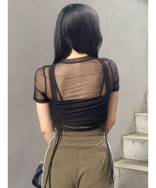 MURUA（ムルーア）の「グラデーションシアートップス（Tシャツ/カットソー・レディース・ブラック/ブラウン/ブルー/その他・FREE）」の17枚目の写真