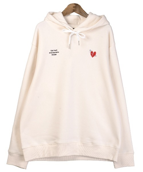 LUXSTYLE(ラグスタイル)の「ワンポイント刺繍入り裏起毛パーカー(パーカー・メンズ・ブラック/ホワイト・M/L/XL)」の12枚目の写真