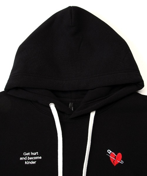 LUXSTYLE(ラグスタイル)の「ワンポイント刺繍入り裏起毛パーカー(パーカー・メンズ・ブラック/ホワイト・M/L/XL)」の14枚目の写真