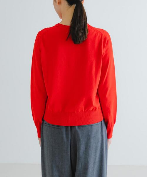 URBAN RESEARCH（アーバンリサーチ）の「new basic　ハイゲージクルーネックニットカーディガン（カーディガン/ボレロ・レディース・ネイビー/グリーン系その他/レッド・FREE）」の13枚目の写真