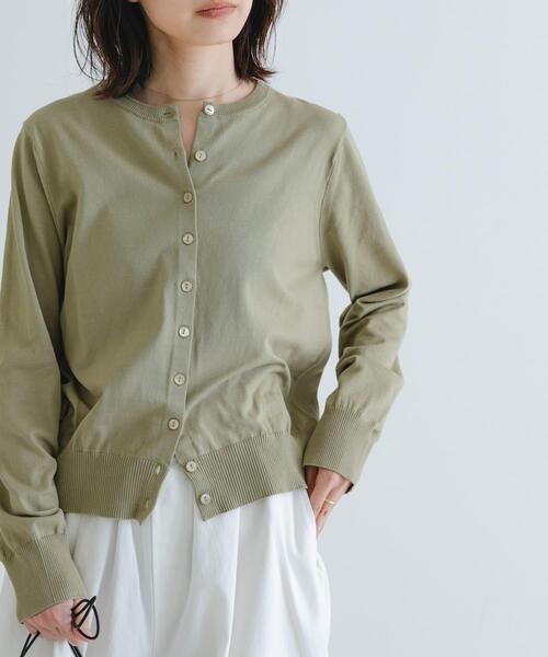 URBAN RESEARCH（アーバンリサーチ）の「new basic　ハイゲージクルーネックニットカーディガン（カーディガン/ボレロ・レディース・ネイビー/グリーン系その他/レッド・FREE）」の17枚目の写真