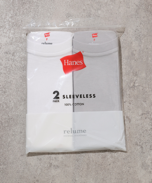 HANES(ヘインズ)の「<2枚セット>別注【Hanes / ヘインズ】スリーブレスプルオーバー(タンクトップ・レディース・ブラック/ホワイト/ピンク・FREE)」の4枚目の写真