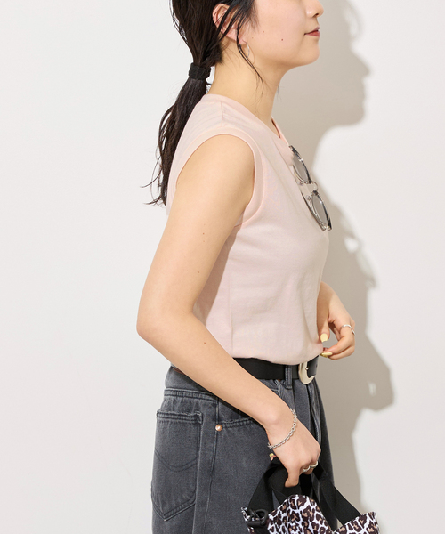 HANES(ヘインズ)の「<2枚セット>別注【Hanes / ヘインズ】スリーブレスプルオーバー(タンクトップ・レディース・ブラック/ホワイト/ピンク・FREE)」の13枚目の写真
