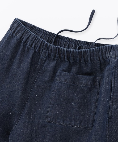 無印良品（ムジルシリョウヒン）の「婦人　コットン　リネン　デニムイージーワイドパンツ（デニムパンツ・レディース・ダークネイビー・XL/L/M/S/XS）」の7枚目の写真