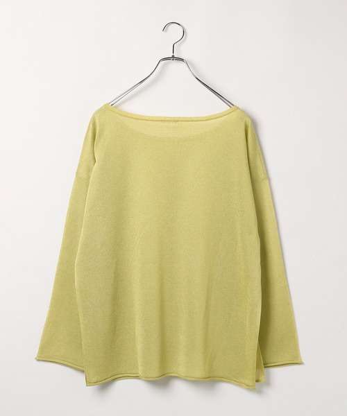 LEPSIM（レプシィム）の「14ゲージ2WAYネックシアーチュニック　327231（ニット/セーター・レディース・イエロー/ピンク/ライトベージュ・FREE）」の4枚目の写真