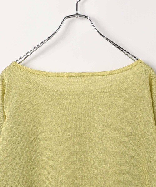 LEPSIM（レプシィム）の「14ゲージ2WAYネックシアーチュニック　327231（ニット/セーター・レディース・イエロー/ピンク/ライトベージュ・FREE）」の9枚目の写真