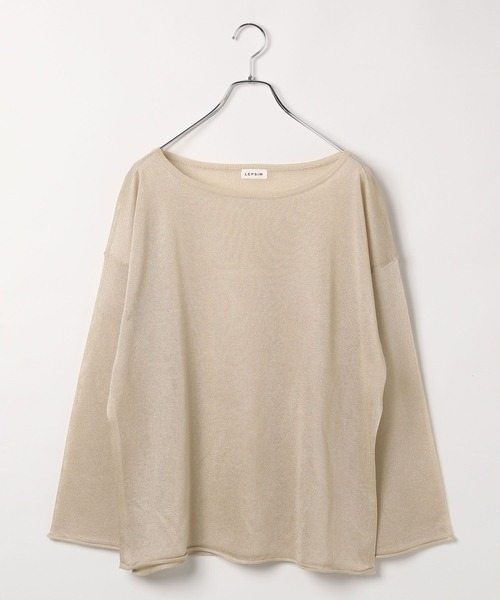 LEPSIM（レプシィム）の「14ゲージ2WAYネックシアーチュニック　327231（ニット/セーター・レディース・イエロー/ピンク/ライトベージュ・FREE）」の15枚目の写真