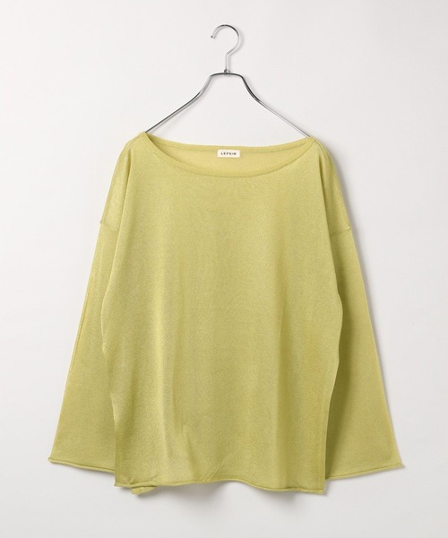 LEPSIM（レプシィム）の「14ゲージ2WAYネックシアーチュニック　327231（ニット/セーター・レディース・イエロー/ピンク/ライトベージュ・FREE）」の14枚目の写真