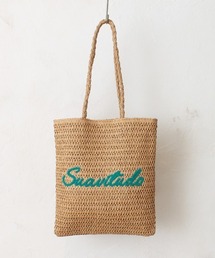 雑材サガラ刺繍フラットトート