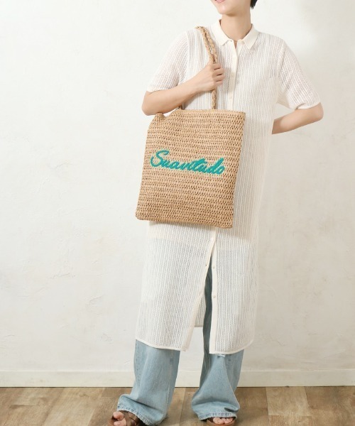 Per sist ence(パーシエンス)の「雑材サガラ刺繍フラットトート(トートバッグ・レディース・グレー/ライトベージュ/ベージュ・FREE)」の5枚目の写真