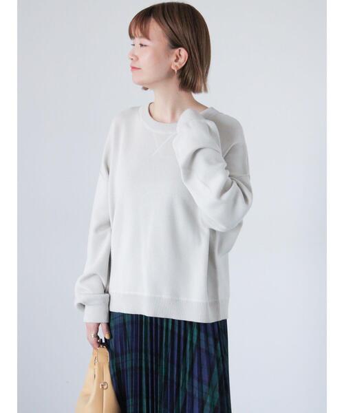 Lugnoncure（ルノンキュール）の「スウェットライククルーネックニット（ニット/セーター・レディース・レッド/グレー/チャコールグレー/ブルー/オフホワイト・F）」の21枚目の写真