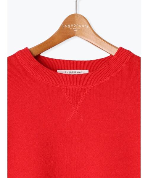 Lugnoncure（ルノンキュール）の「スウェットライククルーネックニット（ニット/セーター・レディース・レッド/グレー/チャコールグレー/ブルー/オフホワイト・F）」の13枚目の写真