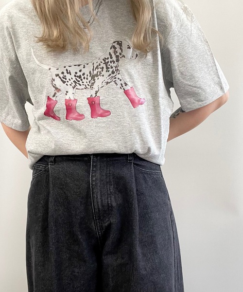 セール】ダルメシアン プリントロゴTシャツ（Tシャツ/カットソー