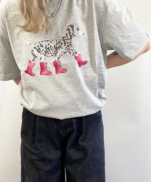 セール】ダルメシアン プリントロゴTシャツ（Tシャツ/カットソー